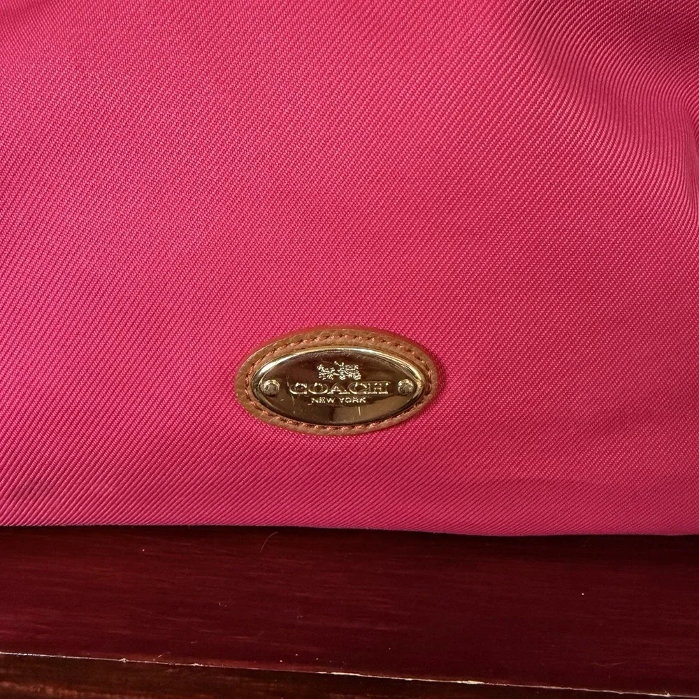 AUTHENTIC Coach Sawyer Baby Diaper Tote Women's Bag Hot Pink Strap, Work Tote